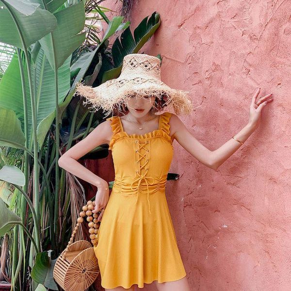 one-piece suits women swimsuit drawstring korean female conjoined beachwear gauze rims together elegant cute tide design temperament
one-piece suits women swimsuit drawstring korean female conjoined beachwear gauze rims together elegant cute tide design temperament
