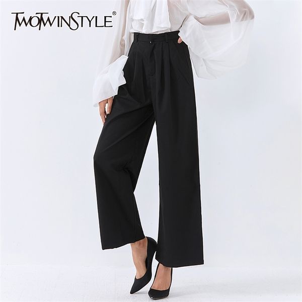 casual wide leg pants for women high waist straight black large size loose trousers female autumn fashion 210521, Black;white
casual wide leg pants for women high waist straight black large size loose trousers female autumn fashion 210521, Black;white