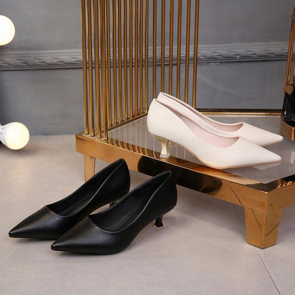 dress shoes ol woman beige/black leather pumps pointed toe med-high heels single ladies thin heeled working big size 42 43
dress shoes ol woman beige/black leather pumps pointed toe med-high heels single ladies thin heeled working big size 42 43