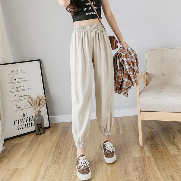 women's pants & capris cotton and linen sarouel pants, elastic waist, uniform color, retro basic, loose, spring summer 2021, Black;white
women's pants & capris cotton and linen sarouel pants, elastic waist, uniform color, retro basic, loose, spring summer 2021, Black;white