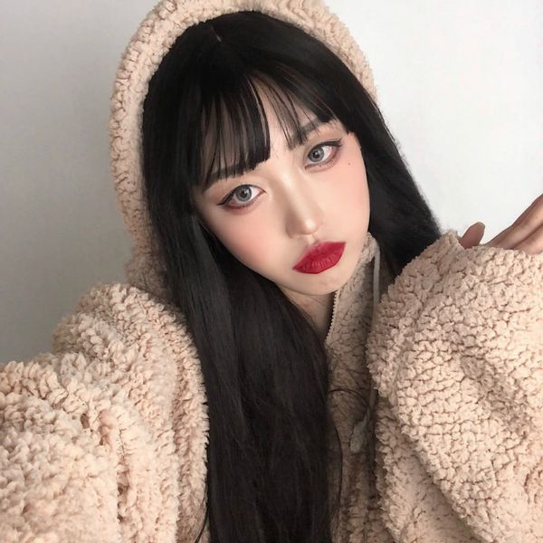 wig female comic bangs long black straight hair female face trimming temperament synthetic wigs female new product recomme
wig female comic bangs long black straight hair female face trimming temperament synthetic wigs female new product recomme