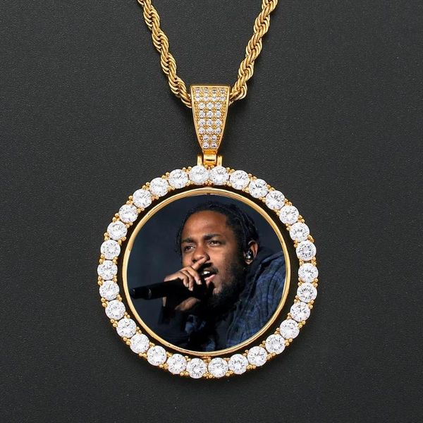 round po frame pendant rotating double-sided private custom collection commemorative hip hop jewelry necklaces, Silver
round po frame pendant rotating double-sided private custom collection commemorative hip hop jewelry necklaces, Silver
