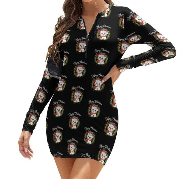 casual dresses puppies shih tzu dress long sleeve polyester teen bodycon year fashion elastic pattern one-piece, Black;gray
casual dresses puppies shih tzu dress long sleeve polyester teen bodycon year fashion elastic pattern one-piece, Black;gray