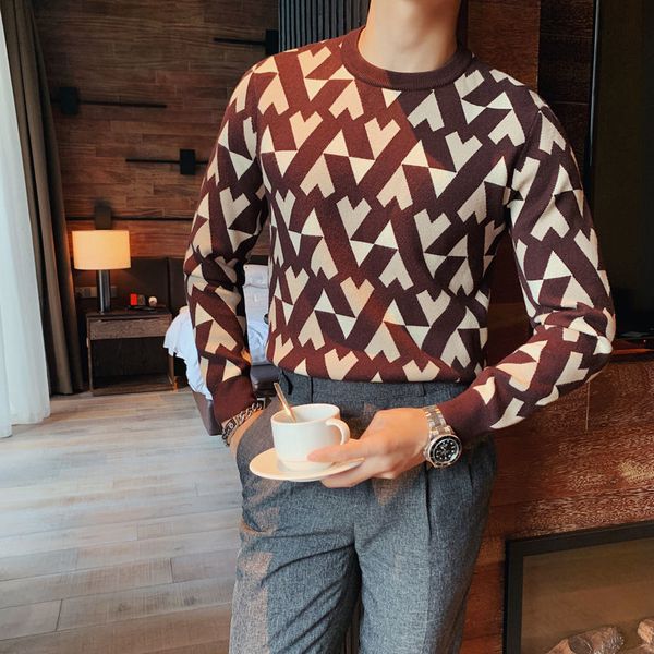 men's sweaters contrast color long sleeve casual sweater yellow herren pullover autumn british round neck knitted base 8o3s, White;black
men's sweaters contrast color long sleeve casual sweater yellow herren pullover autumn british round neck knitted base 8o3s, White;black