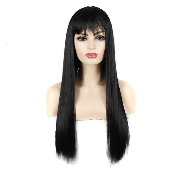 black broken bangs long straight hair headcover female orange chemical fiber women's wig
black broken bangs long straight hair headcover female orange chemical fiber women's wig