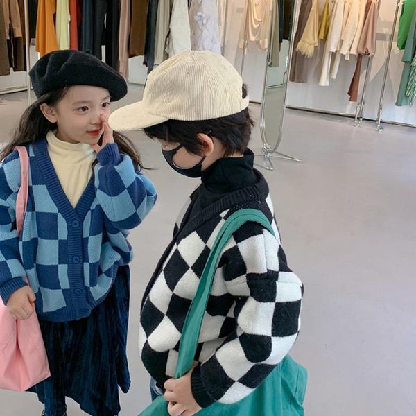 pullover girls boys plaid fashion sweaters trendy kids baby knitting clothes children's single-breasted casual clothing for 2-7 years, Blue
pullover girls boys plaid fashion sweaters trendy kids baby knitting clothes children's single-breasted casual clothing for 2-7 years, Blue