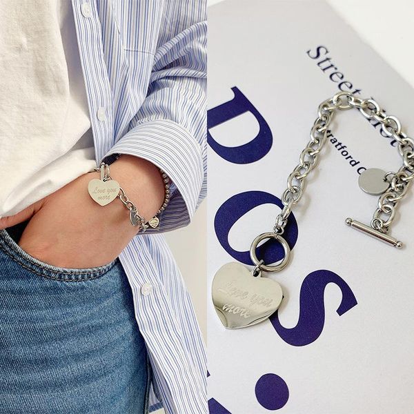 charm bracelets boho titanium steel heart vintage bracelet en acier inoxydable femme jewelry pulsera pareja link chain, Golden;silver
charm bracelets boho titanium steel heart vintage bracelet en acier inoxydable femme jewelry pulsera pareja link chain, Golden;silver