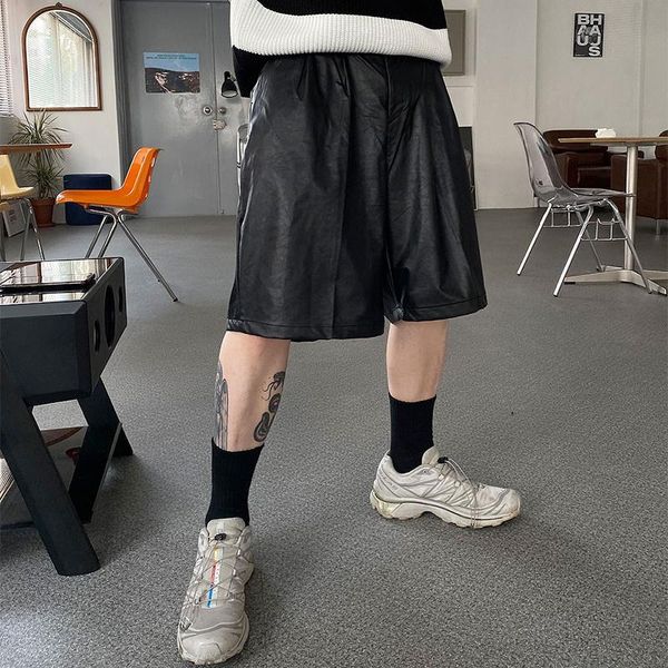 men's shorts summer black leather fashion casual motorcycle men streetwear loose hip-hop wide-leg mens m-xl, White;black
men's shorts summer black leather fashion casual motorcycle men streetwear loose hip-hop wide-leg mens m-xl, White;black
