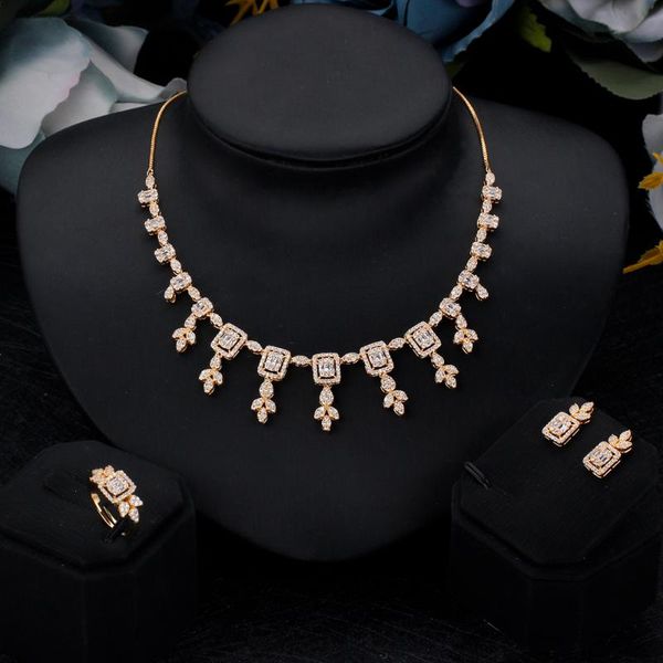earrings & necklace fashion jewelry brand 3 pcs women wedding jewellery set gift exquisite bridal ring engagement, Silver
earrings & necklace fashion jewelry brand 3 pcs women wedding jewellery set gift exquisite bridal ring engagement, Silver