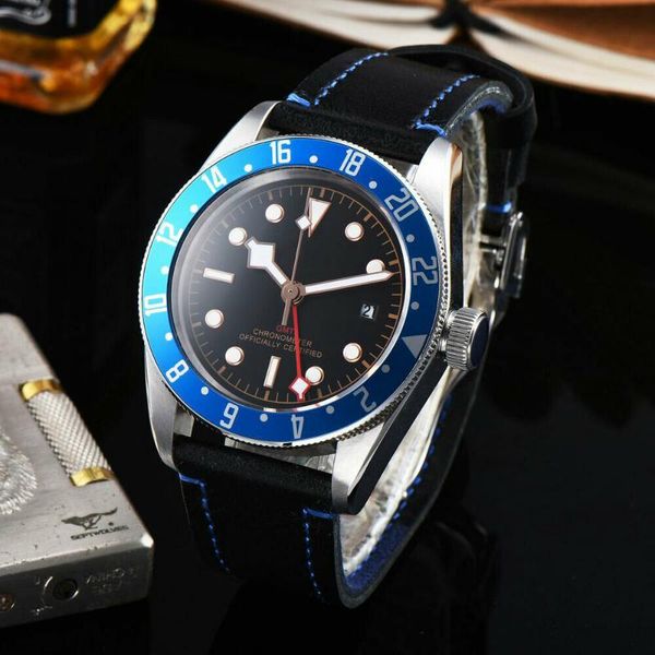 wristwatches sterile dial 41mm mens blue bezel sapphire glass gmt automatic mechanical military sport leather luminou waterproof, Slivery;brown
wristwatches sterile dial 41mm mens blue bezel sapphire glass gmt automatic mechanical military sport leather luminou waterproof, Slivery;brown