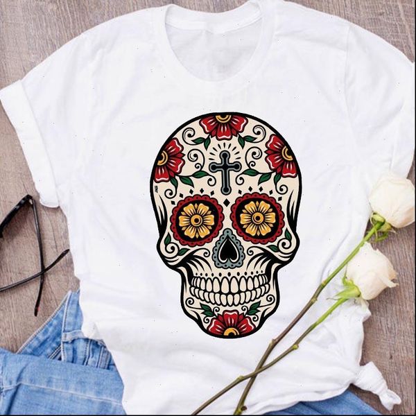 graphic skull flower floral 90s women t shirt cute fashion print halloween clothing clothes tees female womens, White
graphic skull flower floral 90s women t shirt cute fashion print halloween clothing clothes tees female womens, White