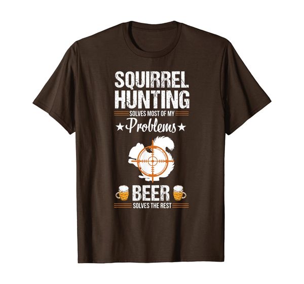 squirrel hunting season funny beer problems hunter gift t-shirt, White;black
squirrel hunting season funny beer problems hunter gift t-shirt, White;black
