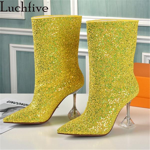 boots bling sequins ankle woman pointy toe goblet high heel designer autumn brand fashion week botas muje, Black
boots bling sequins ankle woman pointy toe goblet high heel designer autumn brand fashion week botas muje, Black