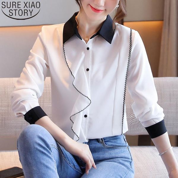 autumn white chiffon shirts women fashion long sleeve shirt cardigan 2021 collar blouse solid ruffles blusas 10961 women's blouses &
autumn white chiffon shirts women fashion long sleeve shirt cardigan 2021 collar blouse solid ruffles blusas 10961 women's blouses &