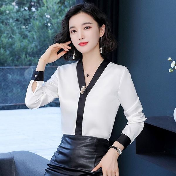 women's blouses & shirts blusas mujer de moda elegantes v neck chiffon white shirt long-sleeved 2021 autumn office lady blouse 80e
women's blouses & shirts blusas mujer de moda elegantes v neck chiffon white shirt long-sleeved 2021 autumn office lady blouse 80e