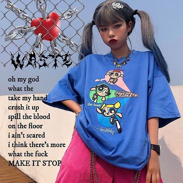 women's t-shirt cartoon super power girl t shirt harajuku women fashion clothing tee aesthetic creation printed summer clothes, White
women's t-shirt cartoon super power girl t shirt harajuku women fashion clothing tee aesthetic creation printed summer clothes, White