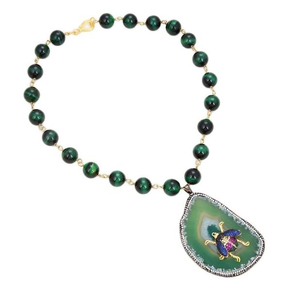 pendant necklaces jk natural 14mm green tiger eye necklace nugget agate cz insect 18", Silver
pendant necklaces jk natural 14mm green tiger eye necklace nugget agate cz insect 18", Silver