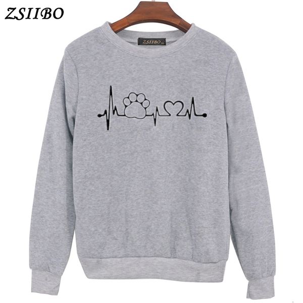 women's hoodies & sweatshirts winter coat womens tracksuit paw heartbeat lifeline dog cat print clothes warm brief hooded harajuk, Black
women's hoodies & sweatshirts winter coat womens tracksuit paw heartbeat lifeline dog cat print clothes warm brief hooded harajuk, Black