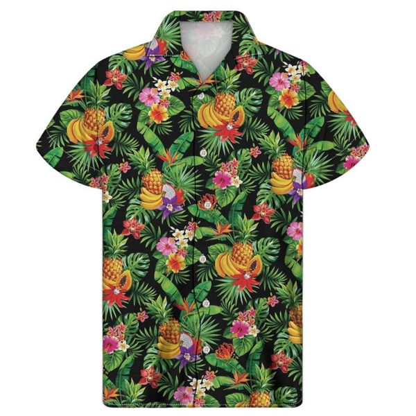 men's casual shirts whereisart short sleeved hwaiian flower pineapple print clothing chemise men plus size drop, White;black
men's casual shirts whereisart short sleeved hwaiian flower pineapple print clothing chemise men plus size drop, White;black