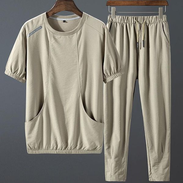 men's tracksuits summer big pockets tracksuit men short suits 2 piece t-shirts+shorts sets casual sweatsuits plus size active jogging, Gray
men's tracksuits summer big pockets tracksuit men short suits 2 piece t-shirts+shorts sets casual sweatsuits plus size active jogging, Gray