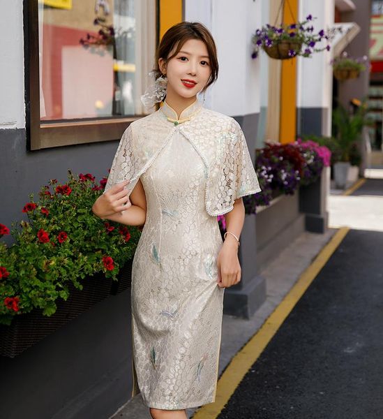 ethnic clothing 2pcs women lace qipao beige shawl cheongsam embroidery feather chinese dress evening party vestidos plus size 3xl, Red
ethnic clothing 2pcs women lace qipao beige shawl cheongsam embroidery feather chinese dress evening party vestidos plus size 3xl, Red