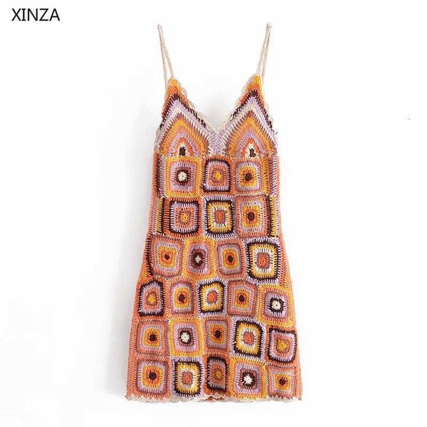 casual dresses women summer openwork knit sleeveless straps backless party fashion woman crochet mini 46ww, Black;gray
casual dresses women summer openwork knit sleeveless straps backless party fashion woman crochet mini 46ww, Black;gray