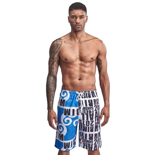 men's printed long beach pants mens brief underwear men fashion straight loose shorts, White;black
men's printed long beach pants mens brief underwear men fashion straight loose shorts, White;black