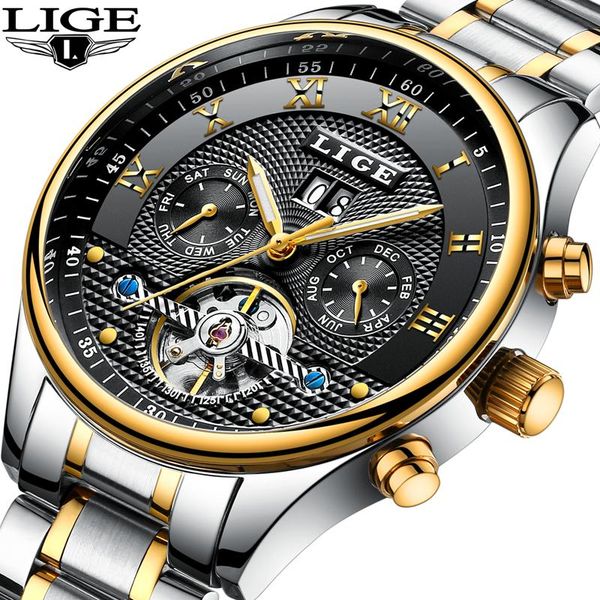 wristwatches lige watches men's automatic machinery business waterproof clocks luxury fashion casual watch relogio masculino, Slivery;brown 
wristwatches lige watches men's automatic machinery business waterproof clocks luxury fashion casual watch relogio masculino, Slivery;brown