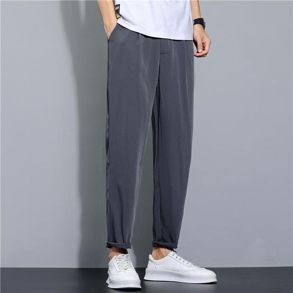 men's pants hzirip 2021 summer casual draping ice silk loose high-waist high-quality thin sports ankle-length, Black
men's pants hzirip 2021 summer casual draping ice silk loose high-waist high-quality thin sports ankle-length, Black