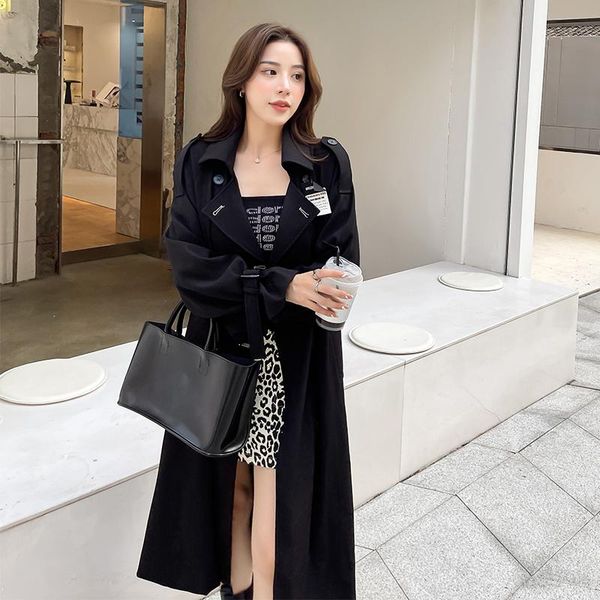 women's trench coats autumn women double breasted casual long trend coat sleeve vintage streetwear windbreaker belted outwear jacket fe, Tan;black
women's trench coats autumn women double breasted casual long trend coat sleeve vintage streetwear windbreaker belted outwear jacket fe, Tan;black