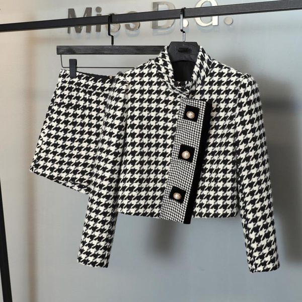 women's tracksuits 2021 autumn luxury women plaid jacket coat + shorts pants female chic fashion suits 2 piece sets ms 9.23, Gray
women's tracksuits 2021 autumn luxury women plaid jacket coat + shorts pants female chic fashion suits 2 piece sets ms 9.23, Gray