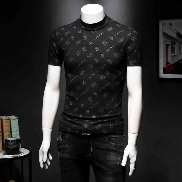 men's t-shirts handsome summer youth plaid printed ice silk cotton short-sleeved t-shirt men's slim trend pattern high-neck bottom, White;black
men's t-shirts handsome summer youth plaid printed ice silk cotton short-sleeved t-shirt men's slim trend pattern high-neck bottom, White;black