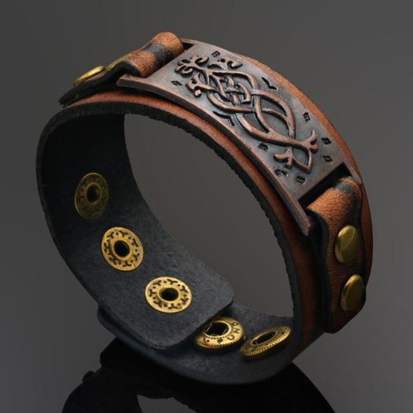men wide genuine leather bracelet brown cuff bracelets bangles fashion vintage punk wristband jewelry gift wholesale charm, Golden;silver
men wide genuine leather bracelet brown cuff bracelets bangles fashion vintage punk wristband jewelry gift wholesale charm, Golden;silver