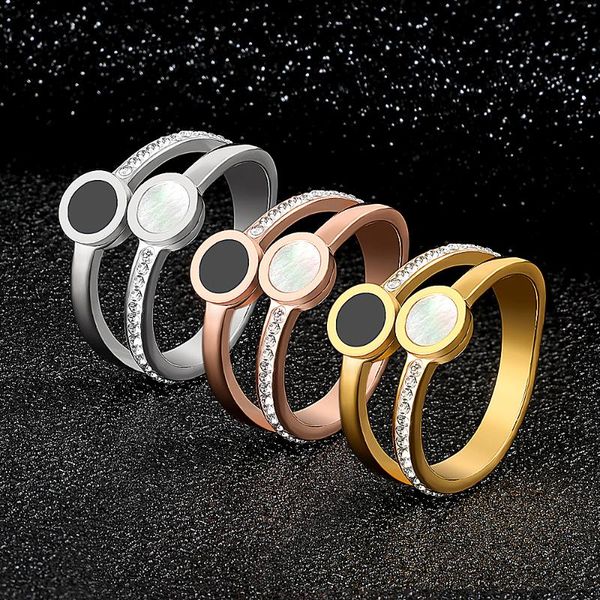 wedding rings fashion luxuxy lover ring shell stainless steel crystal jewelry for woman couple engagement party gift, Slivery;golden
wedding rings fashion luxuxy lover ring shell stainless steel crystal jewelry for woman couple engagement party gift, Slivery;golden