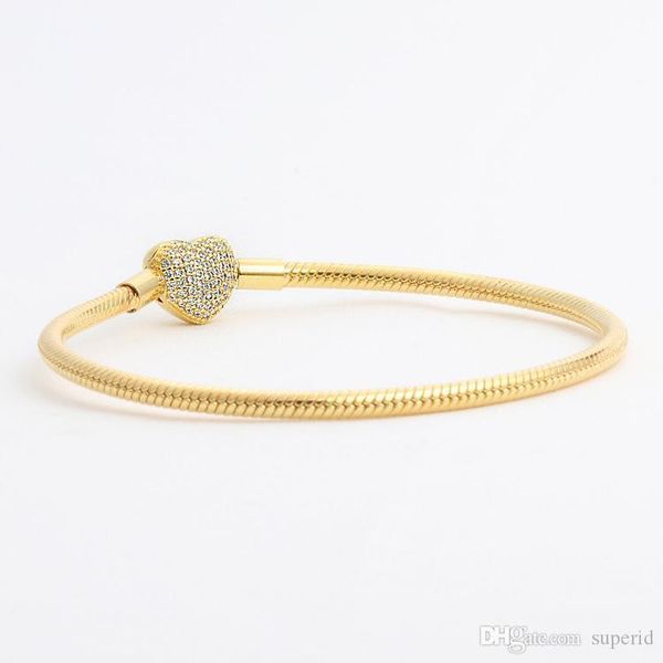2021 yellow 18k silver pandora for cz gold chain plated original box bracelets diamond 925 new snake heart bracelet set women wedding, Golden;silver 
2021 yellow 18k silver pandora for cz gold chain plated original box bracelets diamond 925 new snake heart bracelet set women wedding, Golden;silver