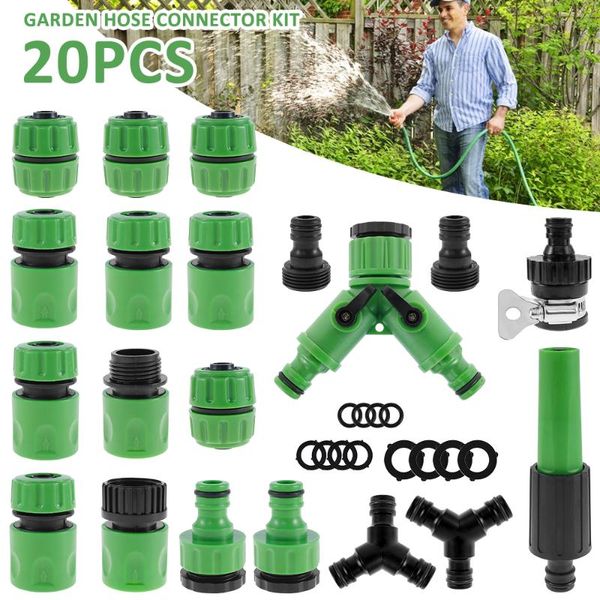 watering equipments 20pcs gardening hose set pack nozzle repair quick connector y splitter male threaded adapter and female
watering equipments 20pcs gardening hose set pack nozzle repair quick connector y splitter male threaded adapter and female