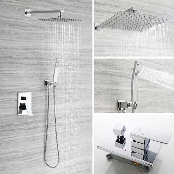 bathroom shower sets square set of faucet attached to the wall solid brass system kit 2-way mixer
bathroom shower sets square set of faucet attached to the wall solid brass system kit 2-way mixer