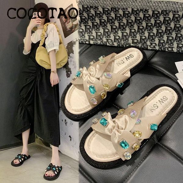 slippers european goods summer satin material rhinestone cross strap open toe sandals female fashion ins muffin thick bottom word roman, Black
slippers european goods summer satin material rhinestone cross strap open toe sandals female fashion ins muffin thick bottom word roman, Black