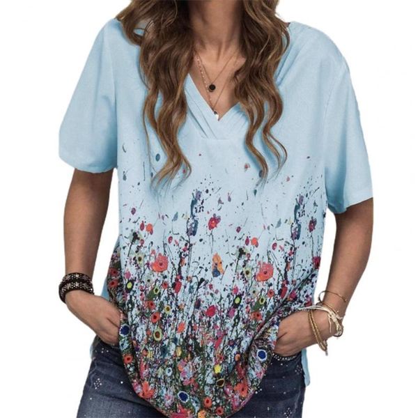 women's t-shirt plus size women fashion casual v neck floral print short sleeve loose tee summer t shirt 2021, White
women's t-shirt plus size women fashion casual v neck floral print short sleeve loose tee summer t shirt 2021, White