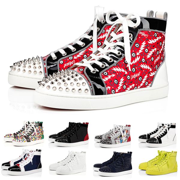 2022 red bottoms sneakers men women designer dress shoes high low black white green glitter grey pink leather suede mens fashion spikes casu
2022 red bottoms sneakers men women designer dress shoes high low black white green glitter grey pink leather suede mens fashion spikes casu