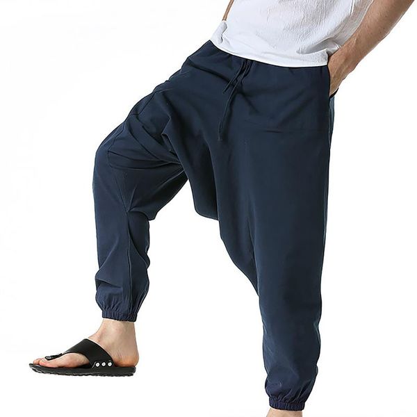 large size cotton linen men's pants casual long collar jogger 14 color fitness workout summer man clothing#3, Black
large size cotton linen men's pants casual long collar jogger 14 color fitness workout summer man clothing#3, Black