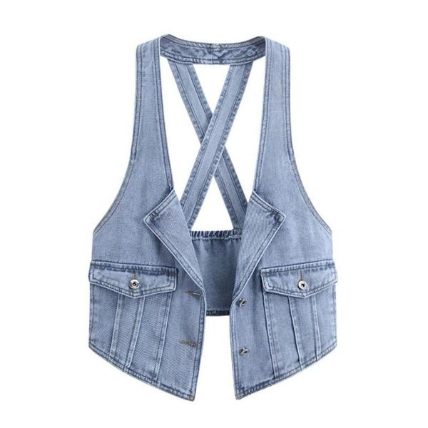 women's vests denim vest jacket women spring autumn fashion slim sleeveless coat short casual jeans waistcoat q318, Black;white
women's vests denim vest jacket women spring autumn fashion slim sleeveless coat short casual jeans waistcoat q318, Black;white