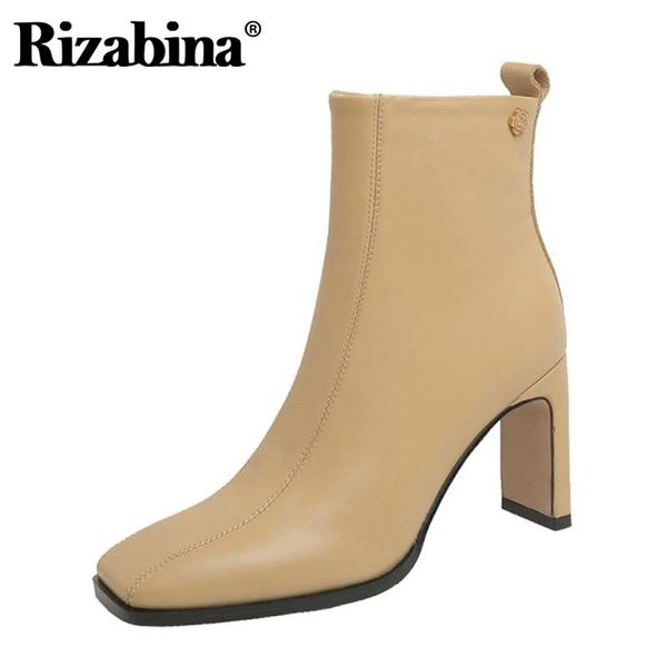 boots rizabina size 34-43 real leather women ankle thick high heel zipper shoes winter warm fashion party footwear, Black
boots rizabina size 34-43 real leather women ankle thick high heel zipper shoes winter warm fashion party footwear, Black