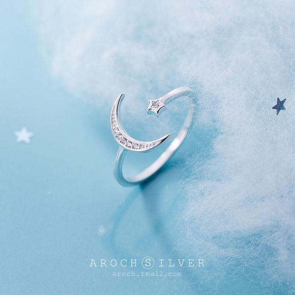 cluster rings s925 silver ring female jewelry of small fresh diamond moon temperament five-pointed star crescent bay, Golden;silver
cluster rings s925 silver ring female jewelry of small fresh diamond moon temperament five-pointed star crescent bay, Golden;silver