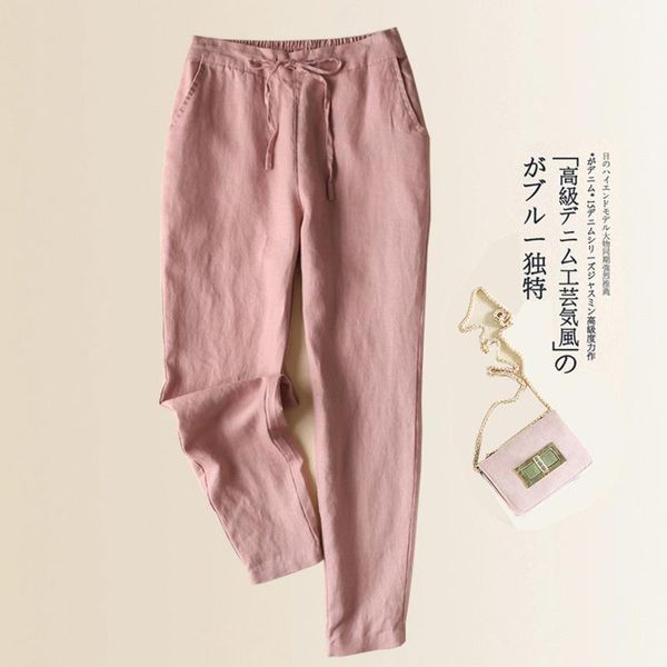 autumn casual straight polyester cotton womens capris linen elastic loose thin wild ankle women trousers, Black;white
autumn casual straight polyester cotton womens capris linen elastic loose thin wild ankle women trousers, Black;white