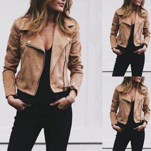 women's jackets coat solid color long sleeve zipper women 2021 spring and autumn short slim nuw922, Black;brown
women's jackets coat solid color long sleeve zipper women 2021 spring and autumn short slim nuw922, Black;brown