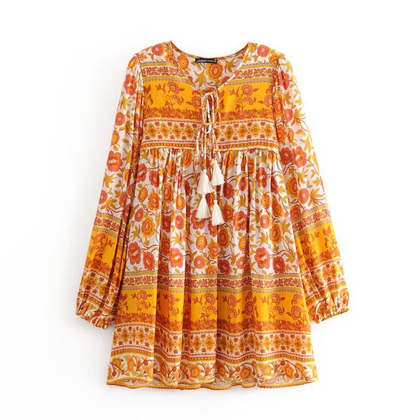 casual dresses cute loose boho women hippie floral print tassel v-neck bohemian mini dress spring ladies flare sleeve party wear 2021, Black;gray
casual dresses cute loose boho women hippie floral print tassel v-neck bohemian mini dress spring ladies flare sleeve party wear 2021, Black;gray