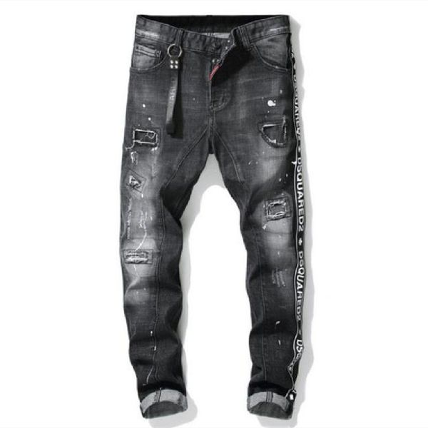 spring tattered splash-ink patchwork men slim stretch jeans black tight hip-hop pants european american fashion ripped men's, Blue
spring tattered splash-ink patchwork men slim stretch jeans black tight hip-hop pants european american fashion ripped men's, Blue