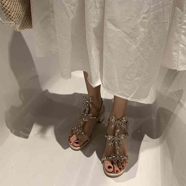 fashion women sandals open toe crystal sandals bow crystal thick mid heels summer dress shoes elegant gold sandals 210513, Black
fashion women sandals open toe crystal sandals bow crystal thick mid heels summer dress shoes elegant gold sandals 210513, Black