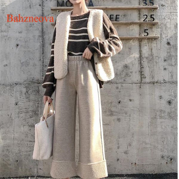 women's pants & capris bazhenova women cotton wide leg girls winter warm high waist thicken casual trousers woman elegant pant trouser, Black;white
women's pants & capris bazhenova women cotton wide leg girls winter warm high waist thicken casual trousers woman elegant pant trouser, Black;white